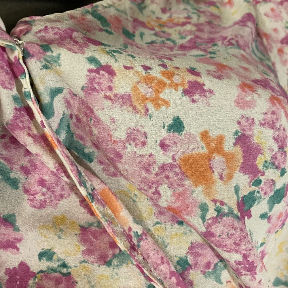 : : ALL IN FAVOR Short Sleeve Floral Faux Wrap Blouse Bodysuit : : - Picture 5 of 14